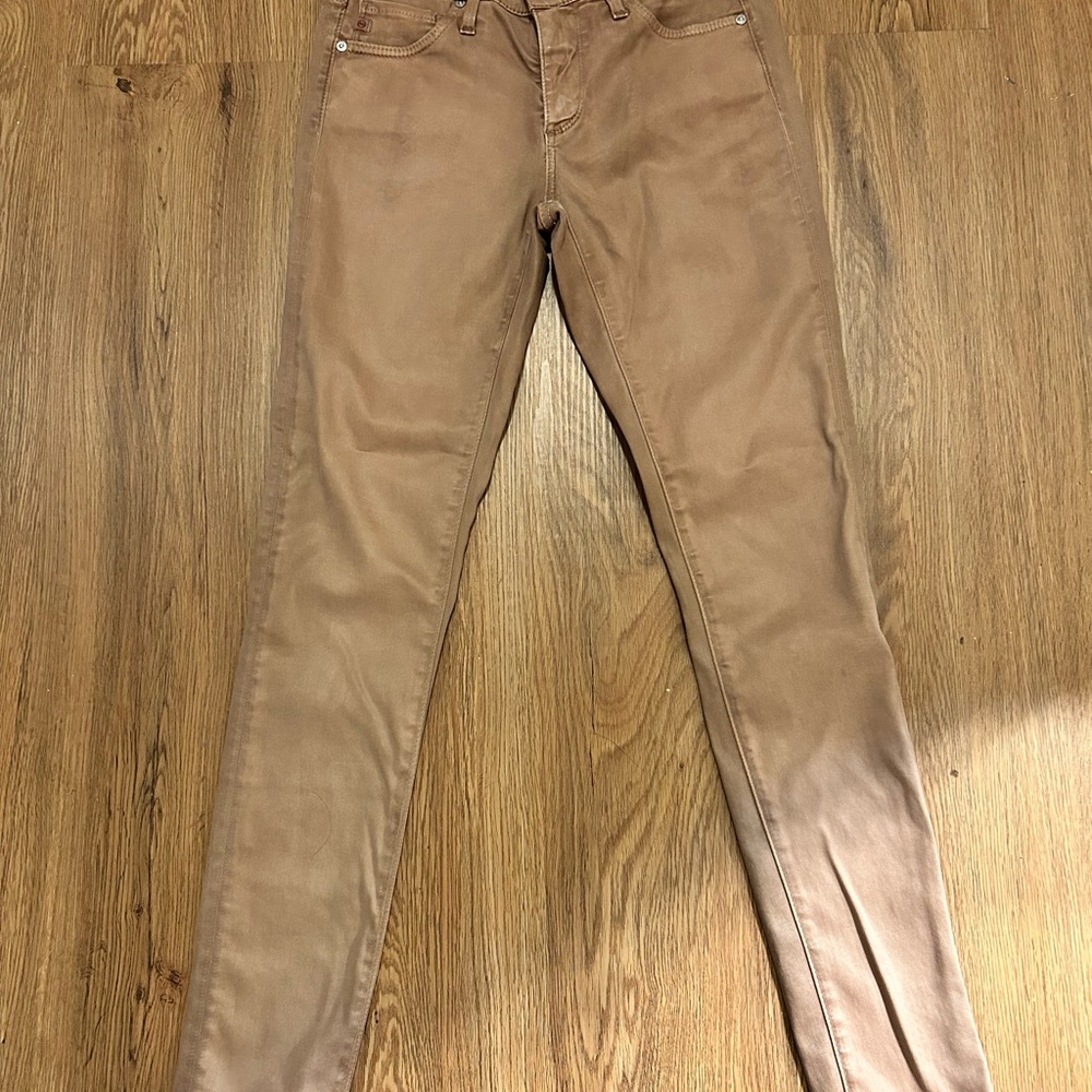 AG Adriano Goldschmied Women’s Light Brown Ankle Jeans